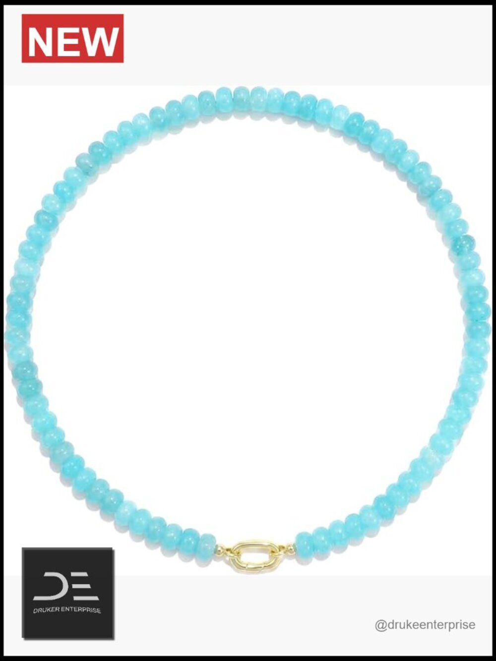 Beaded Gemstone Choker Necklace Bohemian Natural Stone Handmade Layering